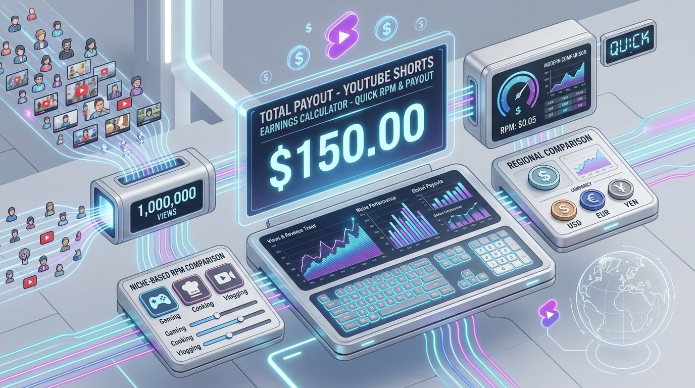 YouTube Shorts Earnings Calculator – Quick RPM & Payout