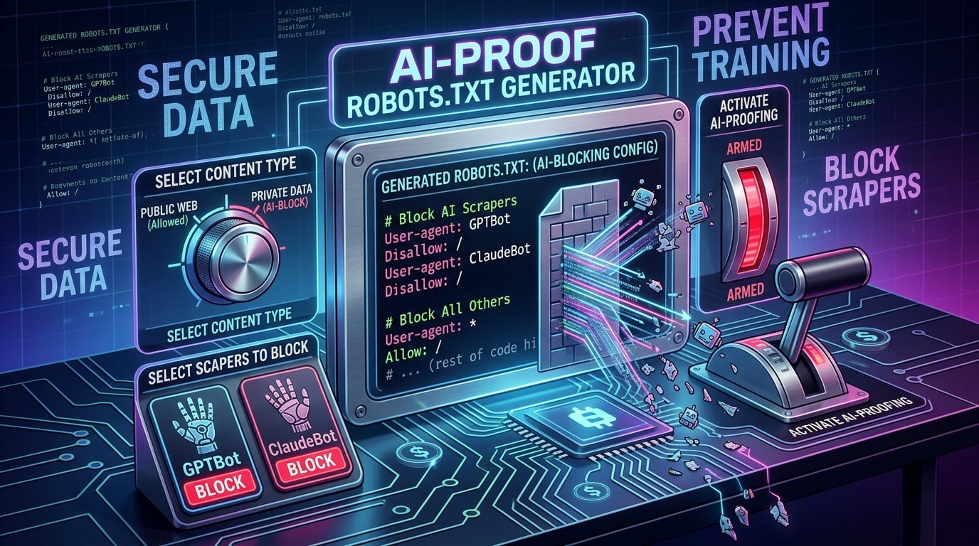 AI‑Proof robots.txt Generator – Block GPTBot & ClaudeBot